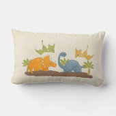 キュートな恐竜の先史時代の野生生物 ランバークッション (裏面)