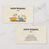 キュートな恐竜の先史時代の野生生物 名刺 (正面/裏面)