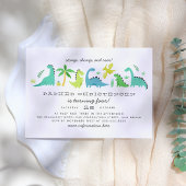 キュートな恐竜の少年の誕生日パーティー 招待状