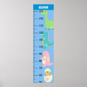 キュートな恐竜の成長図 ポスター (正面)