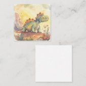 キュートな恐竜の水のカラーストーリーブック ノートカード (正面/裏面)