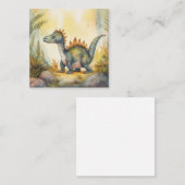 キュートな恐竜の水のカラーストーリーブック ノートカード (正面/裏面)