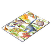 キュートな恐竜の水の色シームレスなアート ノートブック (左側)