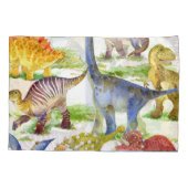 キュートな恐竜の水の色シームレスなアート 枕カバー (裏面)