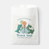 キュートな恐竜の誕生日パーティーありがとう フェイバーバッグ (正面)
