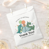 キュートな恐竜の誕生日パーティーありがとう フェイバーバッグ (クリップ留めされた状態)