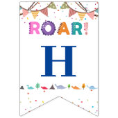 キュートな恐竜の誕生日パーティーをテーマにした装飾 バンティングフラッグ (第2の旗)