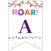 キュートな恐竜の誕生日パーティーをテーマにした装飾 バンティングフラッグ (第3の旗)