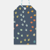 キュートな恐竜の誕生日パーティーメッセージカード ギフトタグ (裏面)