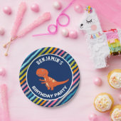 キュートな恐竜の誕生日パーティー ペーパープレート (パーティー)