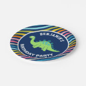 キュートな恐竜の誕生日パーティー ペーパープレート (アングル)