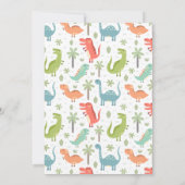 キュートな恐竜の誕生日パーティー 招待状 (裏面)
