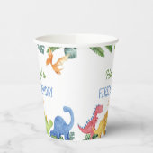 キュートな恐竜の誕生日パーティー 紙コップ (左)