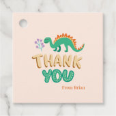 キュートな恐竜の誕生日パ感謝していーティ フェイバータグ (正面)