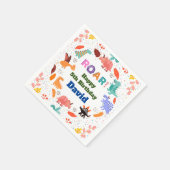 キュートな恐竜をテーマにした誕生日パーティーの食器 スタンダードカクテルナプキン (角)