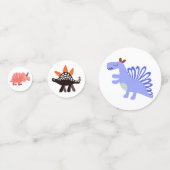 キュートな恐竜をテーマにした誕生日パーティー コンフェッティ (正面)