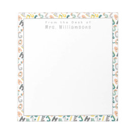 キュートな恐竜アルファベット – 先生机から ノートパッド