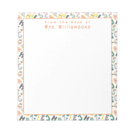 キュートな恐竜アルファベット – 先生机から ノートパッド