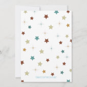 キュートな恐竜ハッチニュートラルベビーシャワー サンキューカード (裏面)