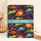 キュートな恐竜パーソナライズされたのカスタム少年 ノートブック