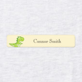 キュートな恐竜気にの学校名の服 ラベル (デザイン1)