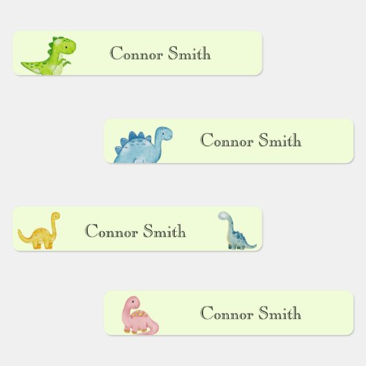 キュートな恐竜気にの学校名の服 ラベル (グループ)