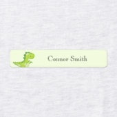 キュートな恐竜気にの学校名の服 ラベル (デザイン1)