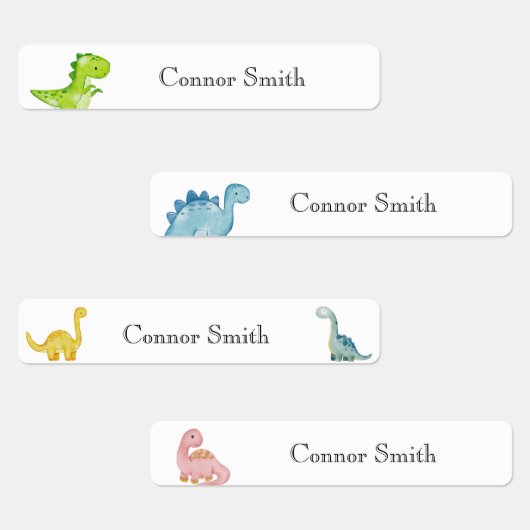 キュートな恐竜気にの学校名の服 ラベル (グループ)