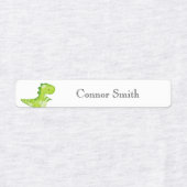 キュートな恐竜気にの学校名の服 ラベル (デザイン1)