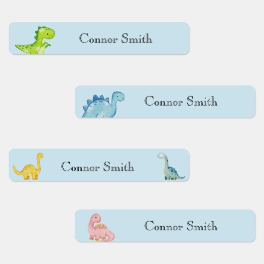 キュートな恐竜気にの学校名の服 ラベル (グループ)