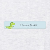 キュートな恐竜気にの学校名の服 ラベル (デザイン1)