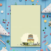 キュートな恐竜5歳の誕生日パーティー 招待状