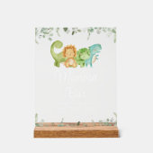 キュートな恐竜、Tレックス、ジュラシック、モモモザバー アクリルサイン (正面)