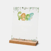 キュートな恐竜、Tレックス、ジュラシック、モモモザバー アクリルサイン (傾斜)