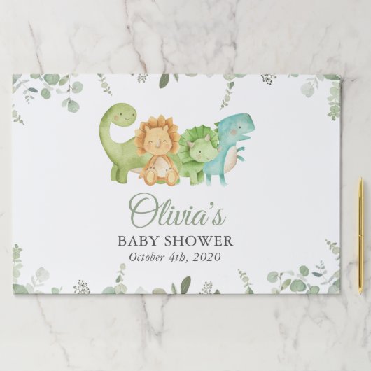 キュートな恐竜、Tレックス、ジュラ紀、赤ちゃんシャワー ペーパーパッド (インサイチュ)