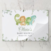 キュートな恐竜、Tレックス、ジュラ紀、赤ちゃんシャワー ペーパーパッド (折り畳み)