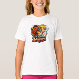 キュートな悪魔と天使のバレンタインデーのラブデザイン Tシャツ