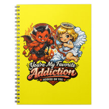 キュートな悪魔と天使のバレンタインデーの愛のデザイン