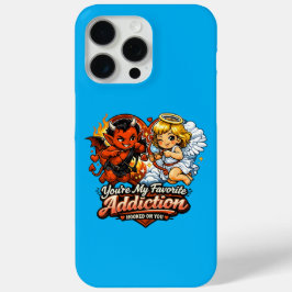 キュートな悪魔と天使のバレンタインデーの愛のデザイン iPhone 15 PRO MAXケース