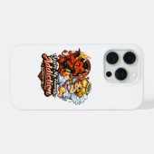 キュートな悪魔と天使のバレンタインデーの愛のデザイン iPhoneケース (裏面横)