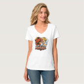 キュートな悪魔と天使のバレンタインデーの愛のデザイン Tシャツ (正面フル)