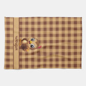 キュートな感謝の七面鳥 キッチンタオル (横)