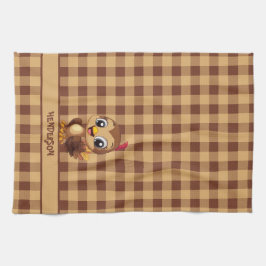 キュートな感謝の七面鳥 キッチンタオル