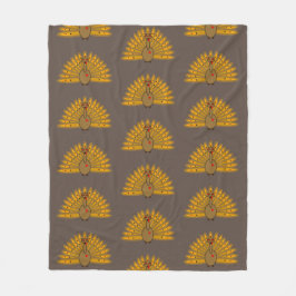 キュートな感謝祭の友情トルコ フリースブランケット