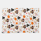 キュートな感謝祭パタ与えン感謝していグ キッチンタオル (横)