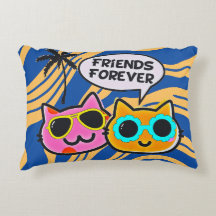 キュートな慎重な猫のアクセント枕！