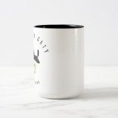 キュートな抹茶猫 黒猫 2トーン マグカップ | かわいい (中央)
