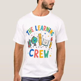 キュートな文房具Tシャツ 学習クルー Tシャツ