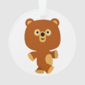 キュートな断定的な漫画クマのアクリルオーナメント オーナメント (裏面)