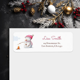 キュートな旬の雪だるま焙煎冬 ラベル